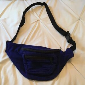 Men's Deep Navy Blue Belt Bag with Adjustable Black Strap